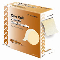 Dynarex One Roll Cotton Stockinette Soft Stretch Bandage - 4 Inches X 25 Yards
