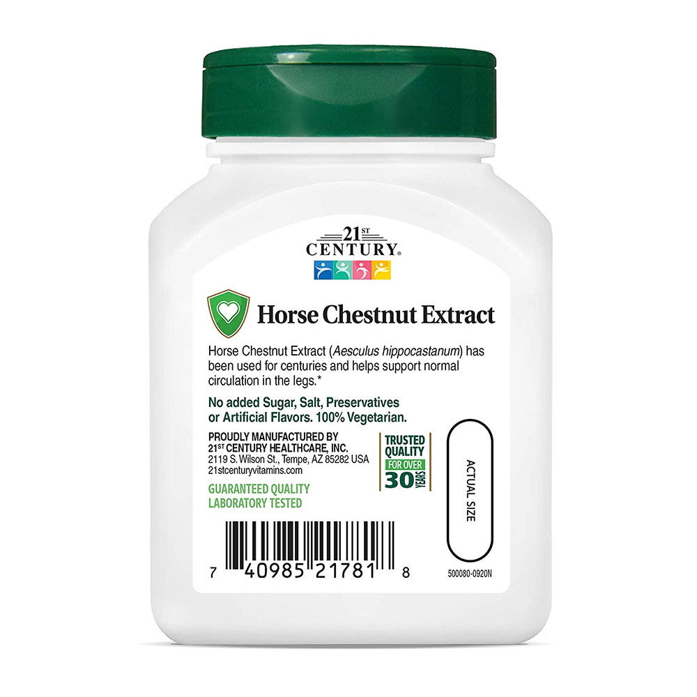 21st Century Standardized Horse Chestnut Extract Vegetarian Capsules, 60 Ea