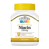 21st Century Niacin Prolonged Release 250 mg Tablets, 110 Ea