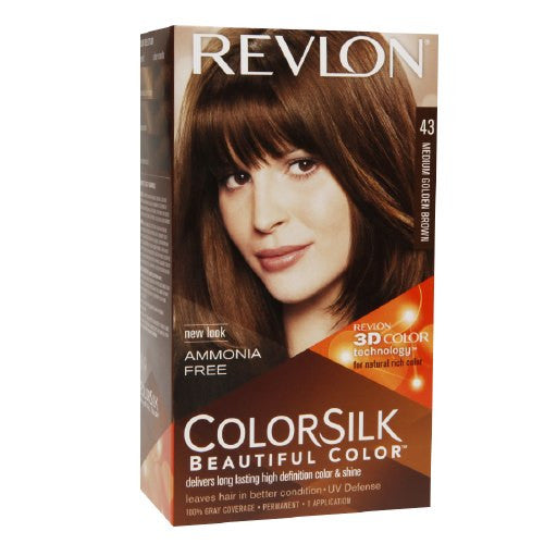 Colorsilk By Revlon, Ammonia-Free Permanent, Haircolor: Medium Golden Brown #4G - 1 Ea