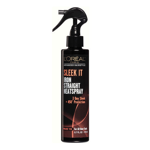 Loreal Paris Advanced Hair Style Sleek It Iron Straight Heat Hair Spray, 5.7 Oz