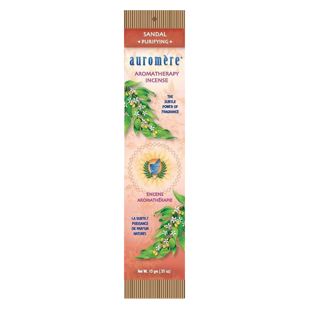 Auromere Aromatherapy Sandal Purifying Incense Fragrance Traditionally Used as Therapy 0.35Oz (10g)