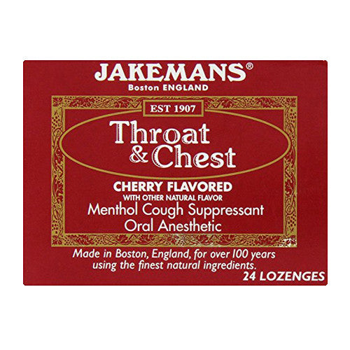 Jakemans Throat Lozenges, Cherry Flavor - 24 Ea
