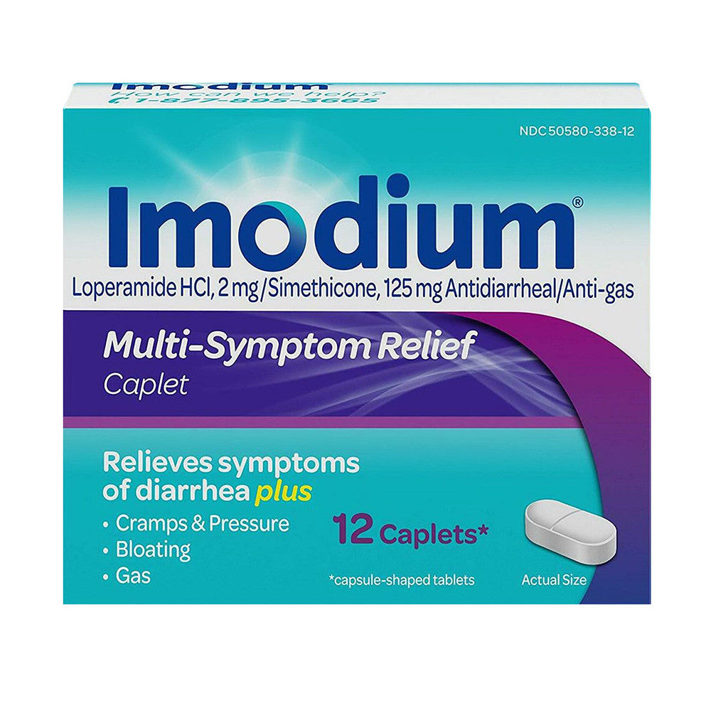 Imodium Multi-Symptom Relief Caplets, 12 Ea