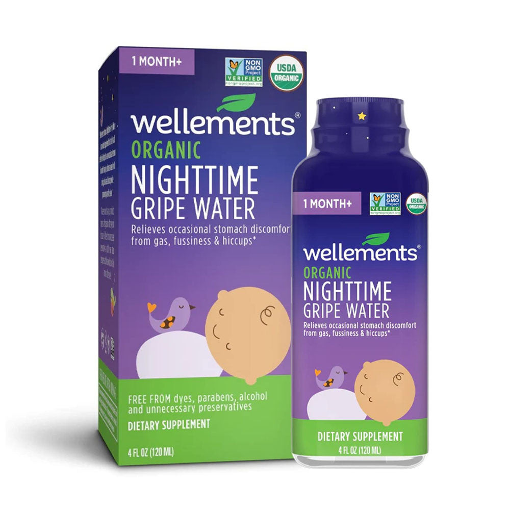 Wellements Organic Nighttime Gripe Water, 4 Oz