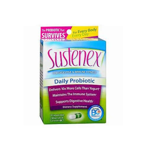 Sustenex Daily Probiotic Capsules For Digestive And Immune Fitness - 30 Ea