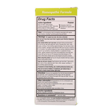 Yeast-Gard Advanced Homeopathic Suppositories, Treatment With Probiotics - 10 Ea
