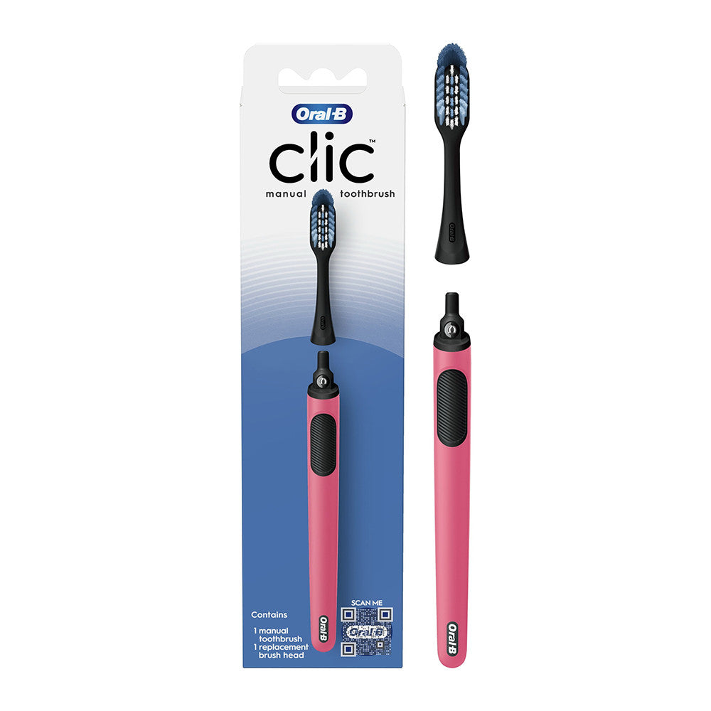 Oral B Clic Manual Toothbrush With Soft Replaceable, 1 Ea