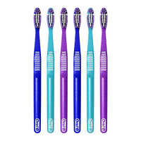 Oral-B Bright and Clean Toothbrush Pack, Medium, 6 Ea