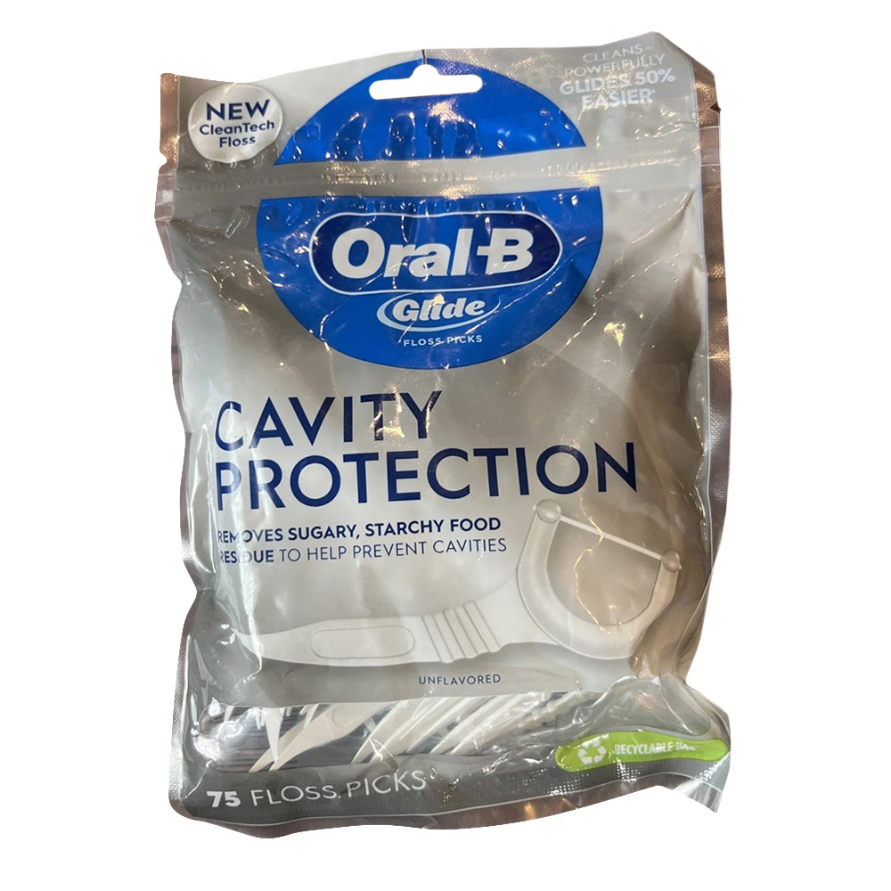 Oral-B Glide Floss Picks Cavity Protection Mint Dental Floss Picks 75Ea