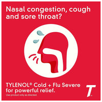 Tylenol Cold Flu Severe Acetaminophen Caplets, 2 Ea