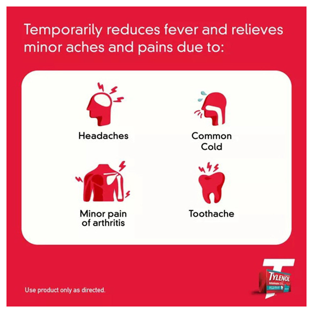 Tylenol Extra Strength Acetaminophen Pain Reliever Caplets, 24 Ea