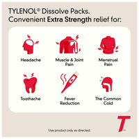 Tylenol Extra Strength Pain Reliever Caplets with Acetaminophen, Berry Flavor, 12 Ea