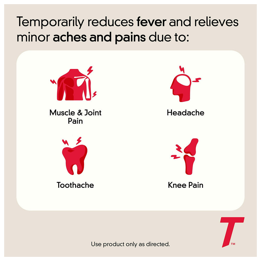 Tylenol Extra Strength Acetaminophen Pain Reliever 500 Mg Caplets, 2 Ea