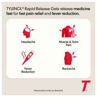 Tylenol Extra Strength Acetaminophen Rapid Release Gels, 100 Ea