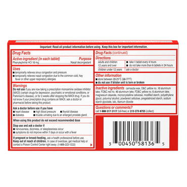 Sudafed PE Congestion and Sinus Relief, Maximum Strength Pills, 36 Ea