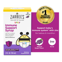 Baby Zarbees Immune Support Syrup, Grape, 6+ Months, 2 Oz