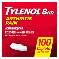 Tylenol 8 Hour Arthritis Pain Extended Release Caplets, 650 mg, 100 Ea