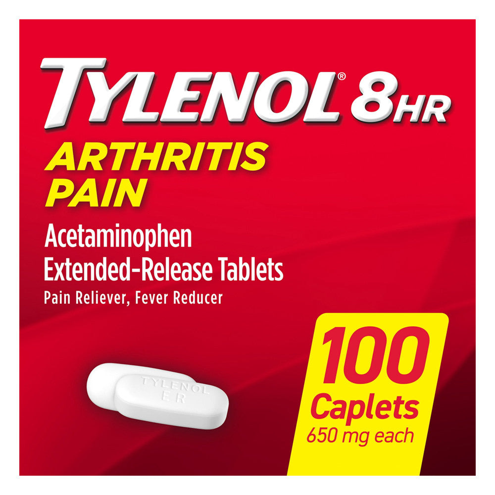 Tylenol 8 Hour Arthritis Pain Extended Release Caplets, 650 mg, 100 Ea