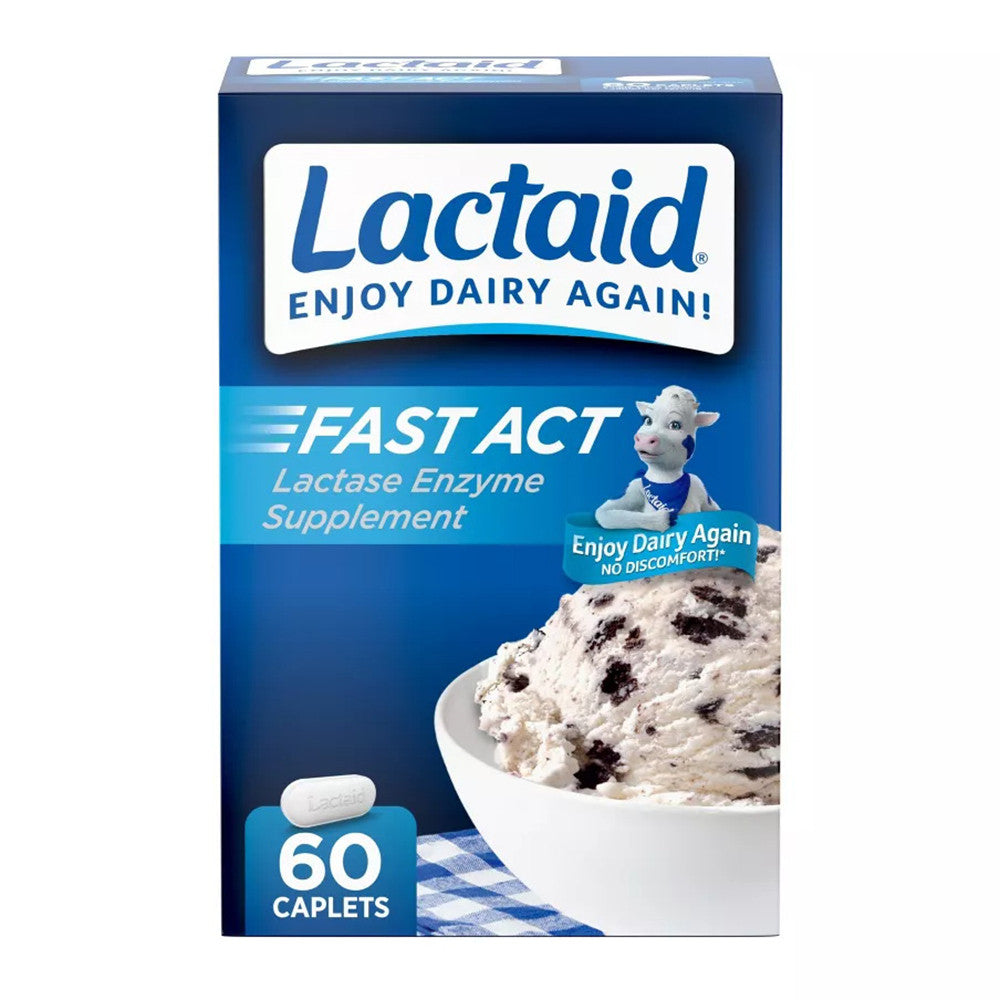 Lactaid Fast Act Caplets, 60 Each