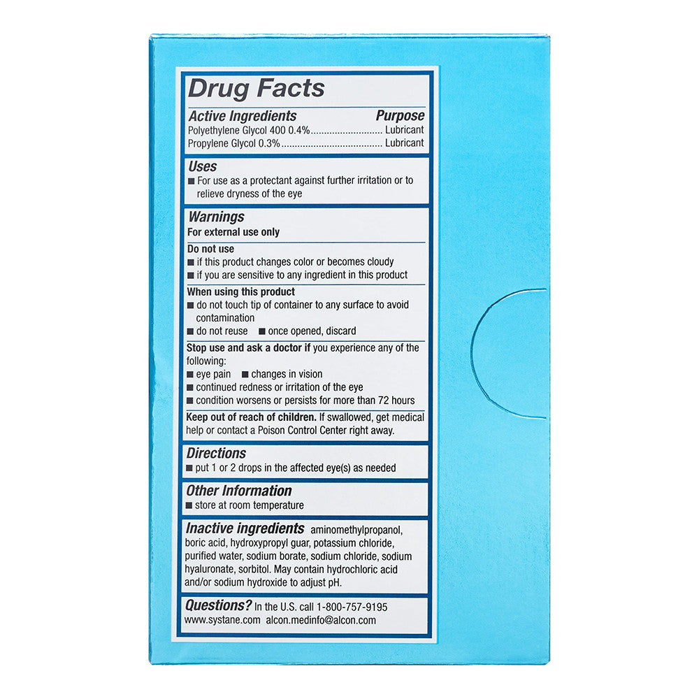 Alcon Systane Hydration Preservative Free Lubricant Eye Drops Vials, 30 Ea