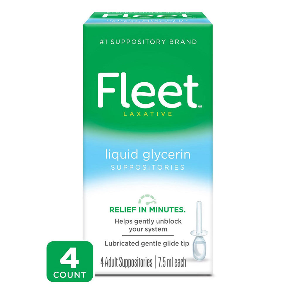 Fleet 7.5 Ml Liquid Glycerin Laxative Suppositories, Adult- 4 Ea