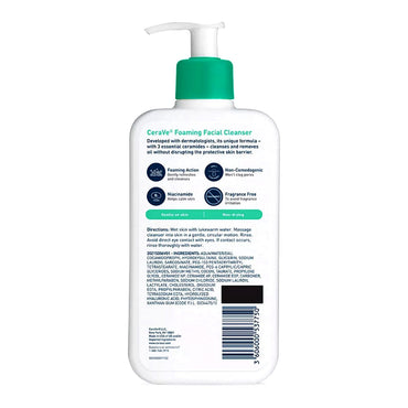 Cerave Foaming Facial Cleanser, 12 Oz
