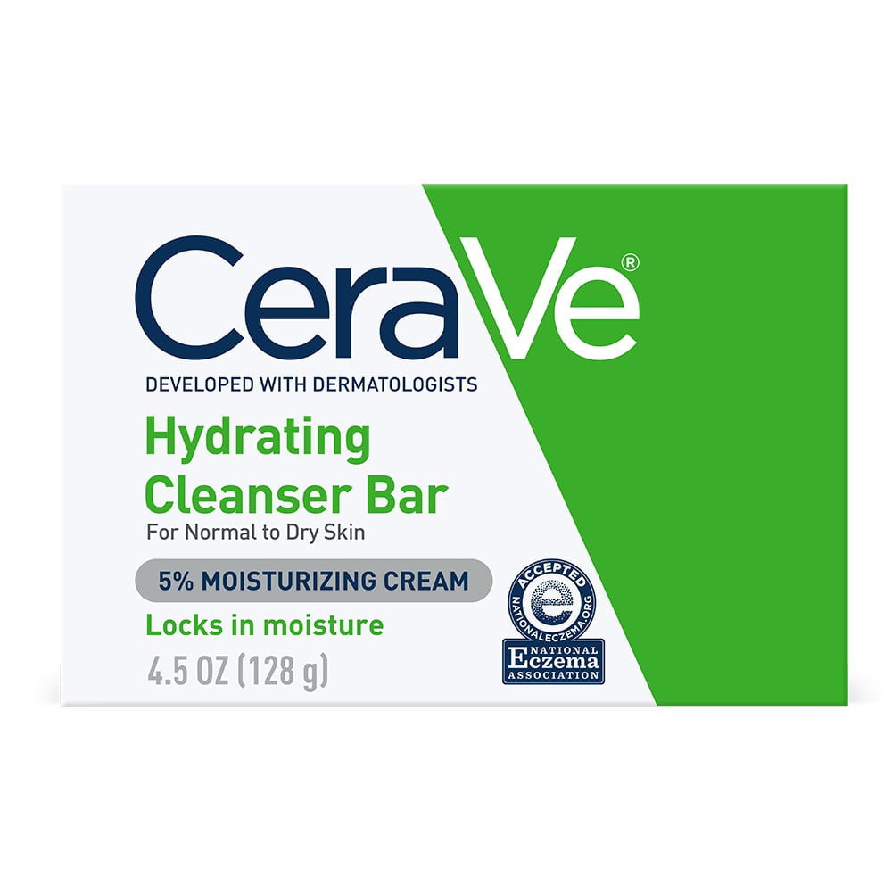 Cerave Hydrating Cleansing Bar For Dry To Normal Skin, 4.5 Oz