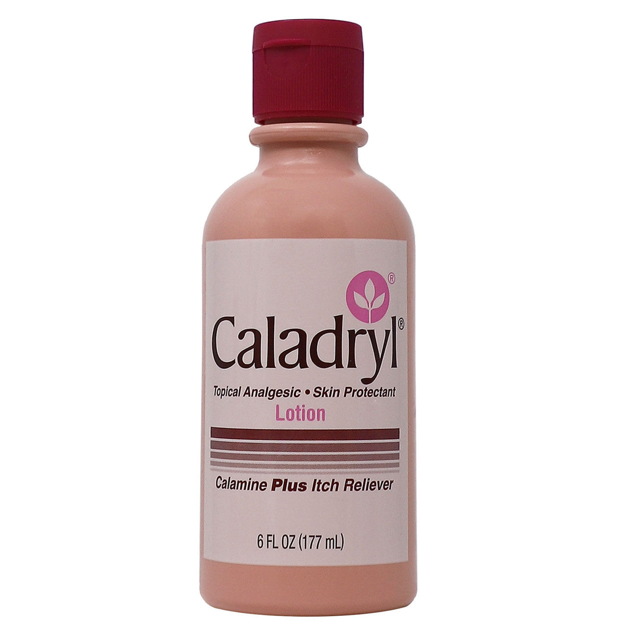 Caladryl Topical Skin Protectant Calamine Plus Itch Reliever Lotion, Pink - 6 Oz