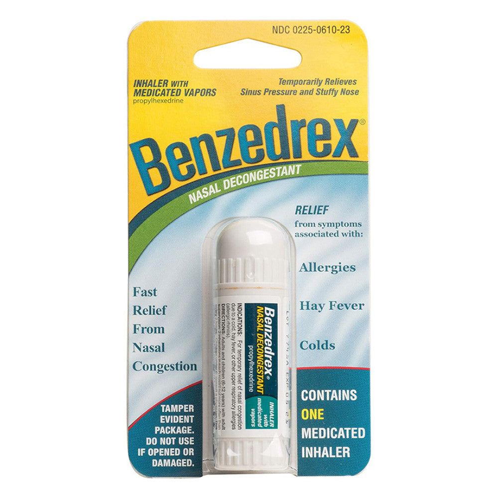 Benzedrex Inhaler Propylhexedrine Nasal Decongestant - 1 Ea
