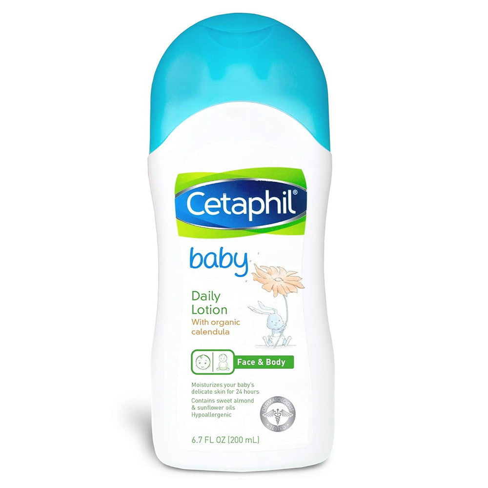 Cetaphil Baby Daily Lotion with Organic Calendula, Sweet Almond & Sunflower Oil, 6.7 Oz