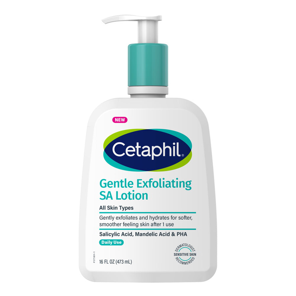 Cetaphil Gentle Exfoliating Salicylic Acid Lotion Daily Use for Softer and Smoother Skin Suitable for All Skin Types 16Oz (473ml)
