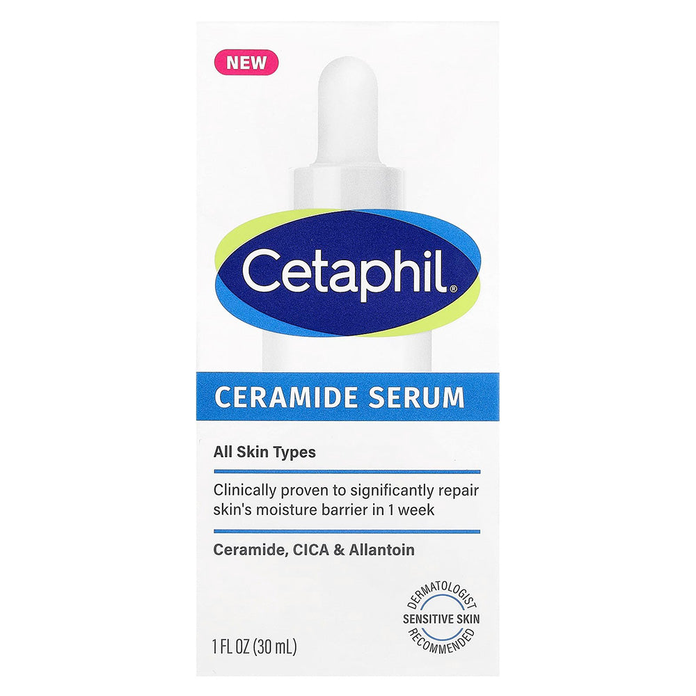 Cetaphil Restores Barrier Soothes Skin Ceramide and CICA Ceramide Serum 1Oz (30ml)