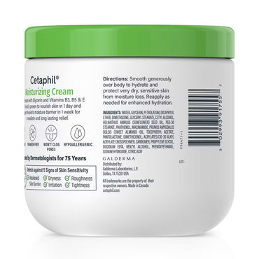 Cetaphil Hydrating Moisturizing Cream for Dry to Very Dry, Sensitive Skin, 16 Oz
