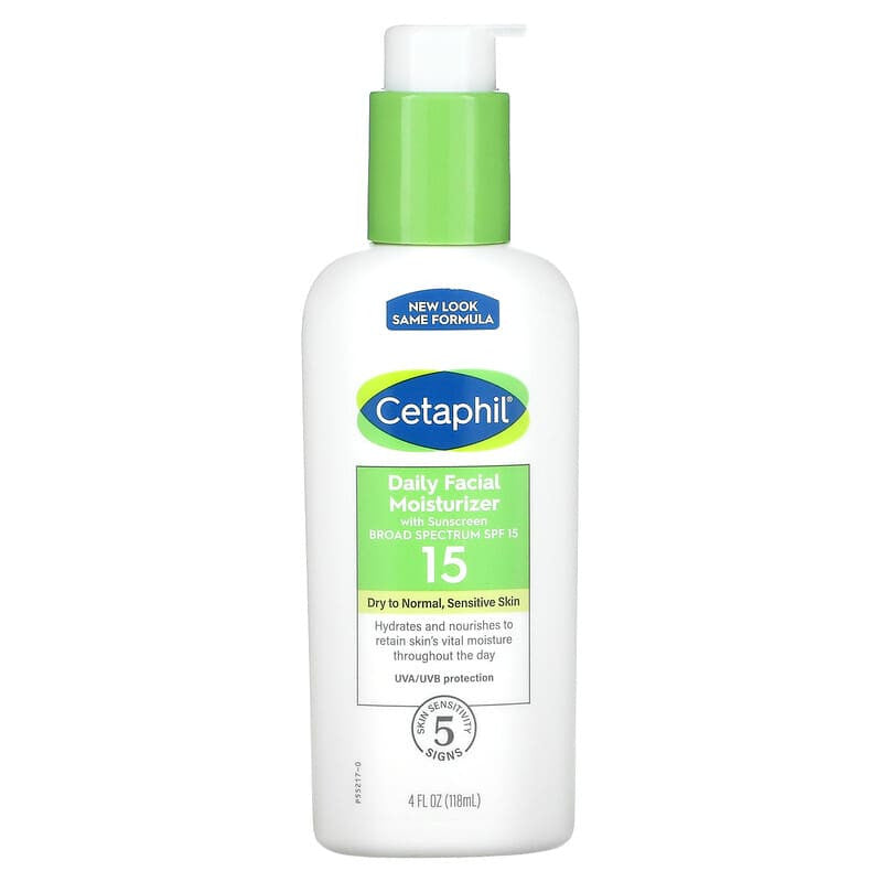 Cetaphil Daily Facial Moisturizer with Broad Spectrum Sunscreen SPF 15, 4 Oz