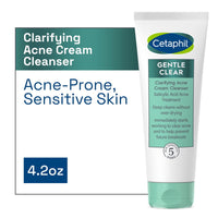 Cetaphil Gentle Clear Acne Face Wash Cream Facial Cleanser, 4.2 Oz