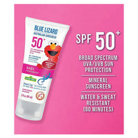 Blue Lizard Baby Mineral Sunscreen SPF 50+, Water Resistant, 3 Oz