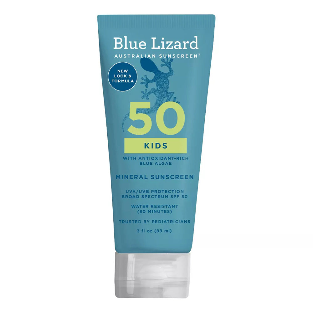 Blue Lizard Kids Mineral Antioxidant Rich Sunscreen Lotion SPF 50 Fragrance Free 3Oz (89ml)