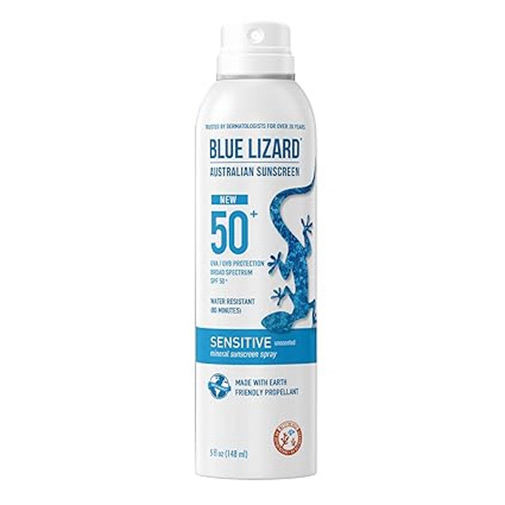Blue Lizard Sensitive Mineral Based Sunscreen Spray, SPF 50+, 4.5 Oz