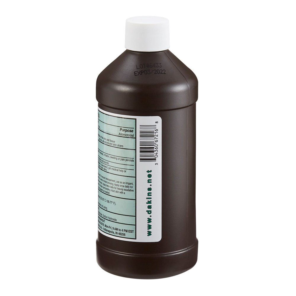 Dakins Solution Quarter Strength Sodium Hypochlorite 0.125%, 16 Oz