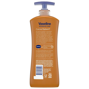 Vaseline Intensive Care Cocoa Radiant Body Lotion, Cocoa Butter - 20.3 Oz