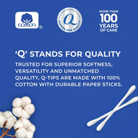 Q-Tips Antimicrobial Safety Cotton Swabs For Clean Ears, 375 Ea