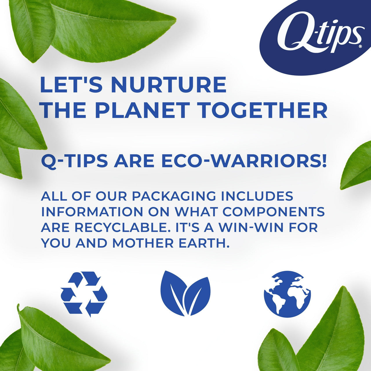 Q-Tips Antimicrobial Safety Cotton Swabs For Clean Ears, 375 Ea