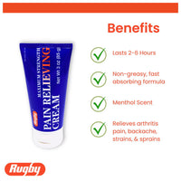 Rugby Maximum Strength Pain Relieving Cream, 3 Oz