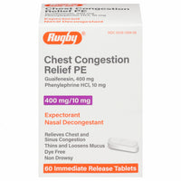 Rugby Chest Congestion Relief PE, 60 Ea
