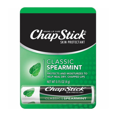 ChapStick Skin Protectant Classic Lip Balm, Spearmint, 0.15 Oz