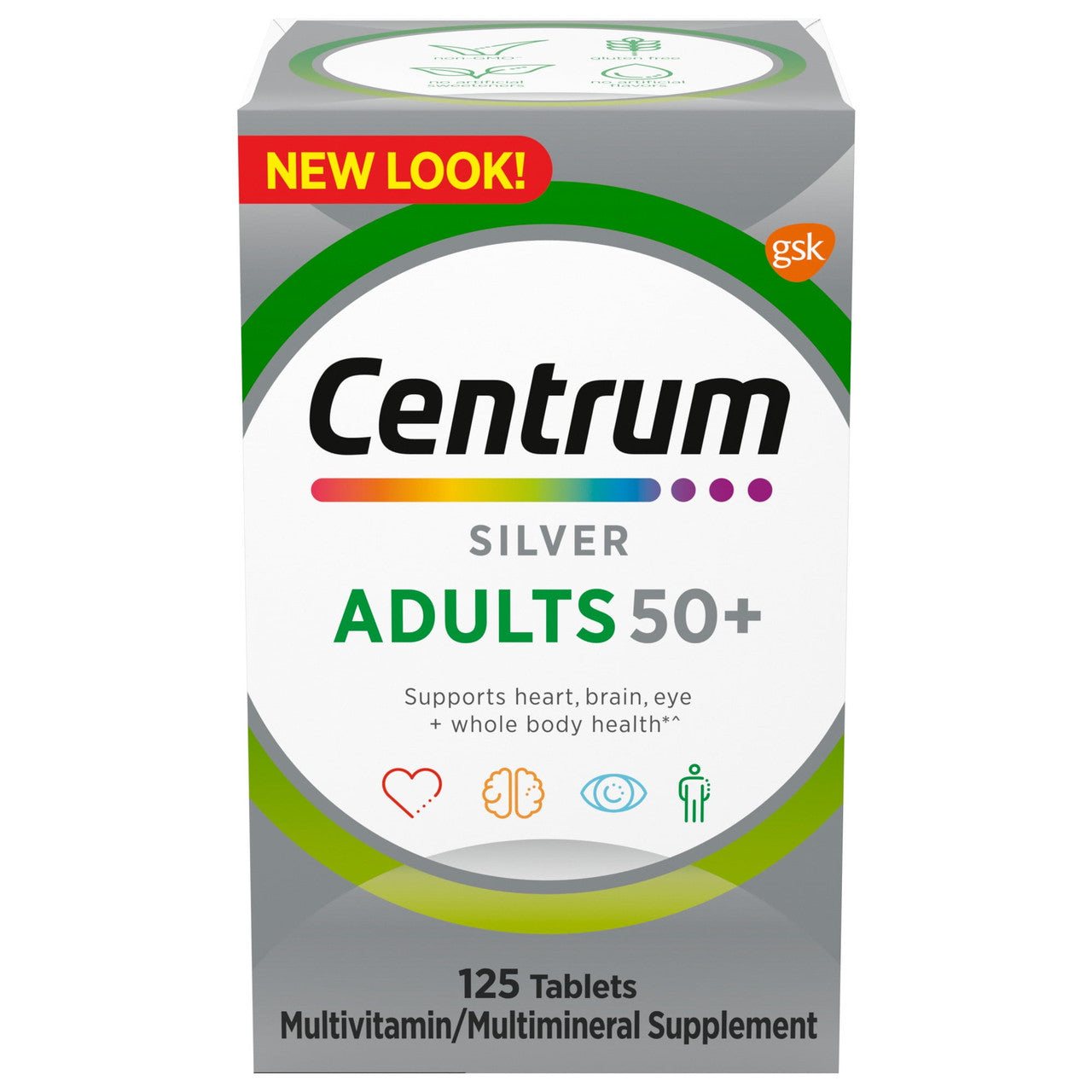 Centrum Silver Multiviramin and Multiminerals for Adult 50 Plus Supplement Tablets, 125 Ea