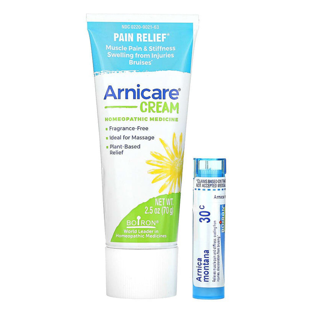 Boiron Arnicare Cream Pain Relief Blue Tube Value Pack Comforting Soothing 2.5Oz (70g)