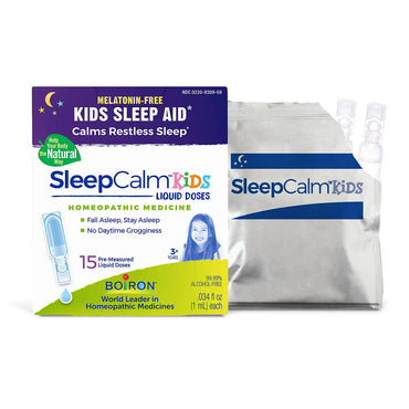 Boiron kids SleepCalm Liquid Doses, Homeopathic Medicine for Restless Sleep, 15 Ea