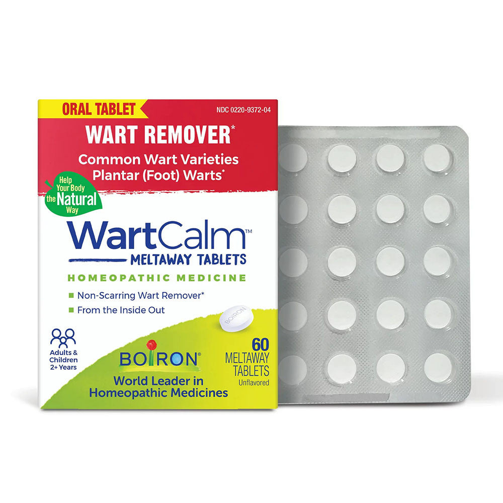 Boiron WartCalm Tablets, Homeopathic Medicine for Common Wart Varieties, 60 Ea